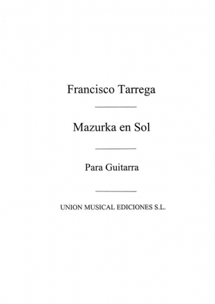 Mazurka En Sol Gitarre Buch