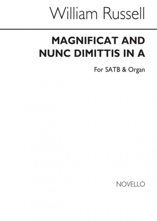 William Russell, Magnificat And Nunc Dimittis In A SATB and Organ Chorpartitur