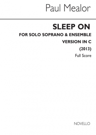 Paul Mealor, Sleep On (In C) Soprano, Flute, Harp, String Quartet and Chimes Partitur