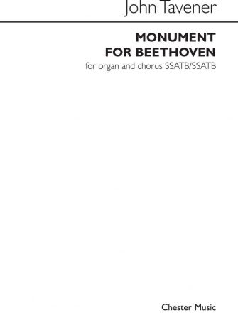 John Tavener: Monument For Beethoven Organ, SATB Score