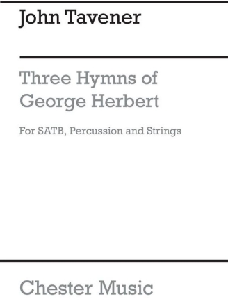 John Tavener: Three Hymns Of George Herbert (Full Score) SATB, Percussion, String Orchestra Score