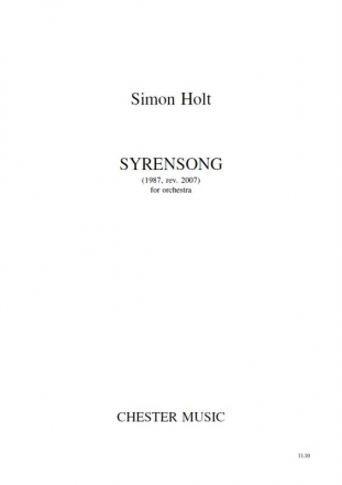 Simon Holt: Syrensong (Study Score) Orchestra Study Score