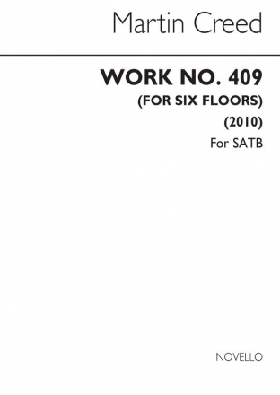 Work No.409 (2010) for mixed choir a cappella choral score