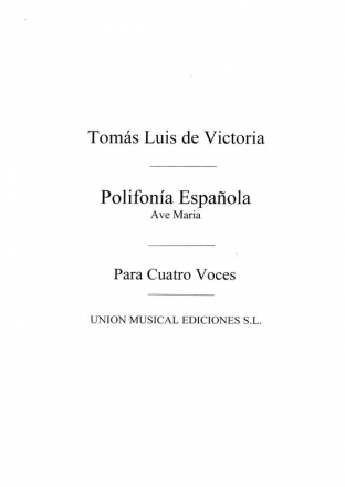 Toms Luis de Victoria, Ave Maria Vocal Buch