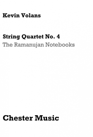 Kevin Volans: String Quartet No. 4 'The Ramanujan Notebooks' (Score) String Quartet Score