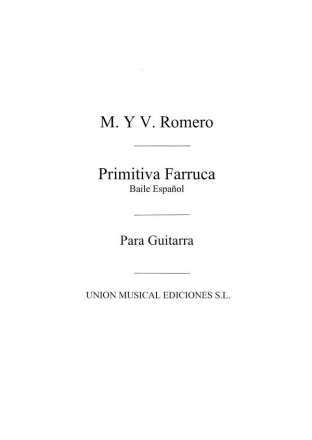 Primitiva Farruca Baile Espanol Gitarre Buch