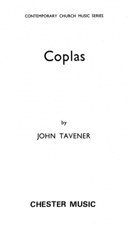 John Tavener: Coplas (Vocal Score/CD) SATB, Electronics Vocal Score