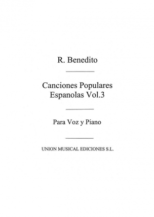 Canciones Pop Espanolas Vol.3 Vocal Buch