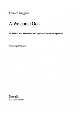 Edward Gregson, A Welcome Ode (Percussion Part) Percussion Buch