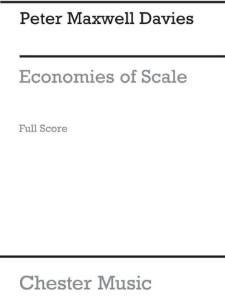 Peter Maxwell Davies: Economies Of Scale (Score) Chamber Group, Clarinet, Violin, Cello, Piano Chamber Score