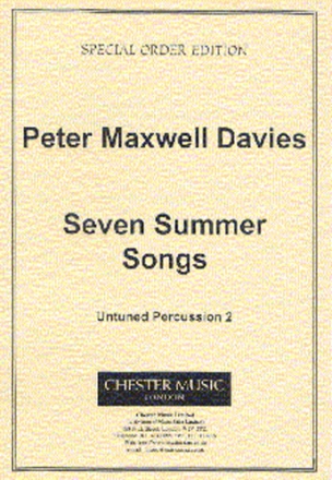 Peter Maxwell Davies, Seven Summer Songs - Untuned Percussion 2 Percussionensemble Stimme