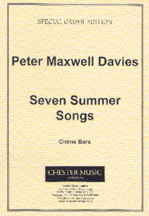 Peter Maxwell Davies, Seven Summer Songs - Chime Bars Percussionensemble Stimme