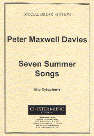 Peter Maxwell Davies, Seven Summer Songs - Alto Xylophone Percussionensemble Stimme