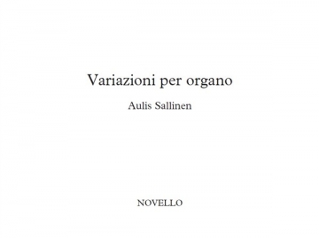 Aulis Sallinen, Variazioni Per Organi Orgel Buch