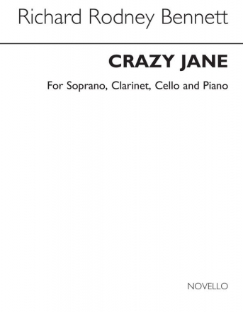 Richard Rodney Bennett, Crazy Jane Soprano Chamber Group Partitur + Stimmen