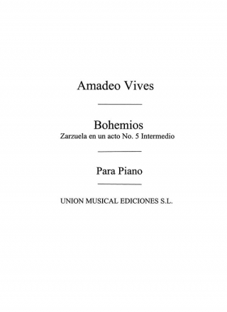 Intermedio From Bohemios For Piano Opera, Piano Buch