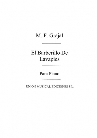 M. F. Grajal, El Barberillo De Lavapies Klavier Buch