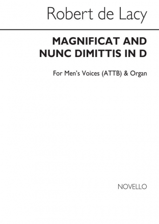 Robert De Lacy, Magnificat And Nunc Dimittis In D ATTB, Organ Accompaniment Chorpartitur