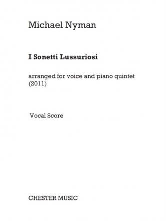 Michael Nyman: I Sonetti Lussuriosi (Vocal Score) Voice Vocal Score