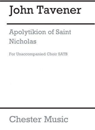 John Tavener: Apolytikion Of Saint Nicholas SATB Vocal Score