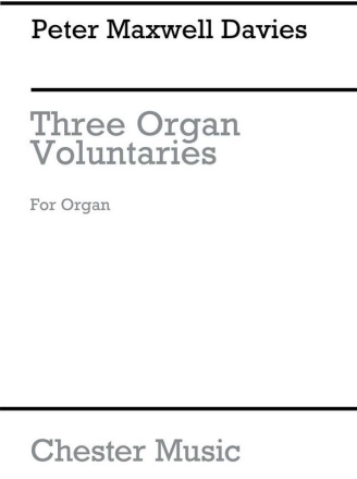 Peter Maxwell Davies: Three Organ Voluntaries Organ Instrumental Work