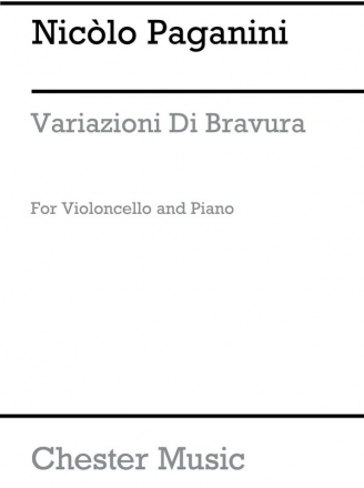 Niccolo Paganini: Variazioni Di Bravura On One String (Cello/Piano) Cello, Piano Accompaniment Instrumental Work