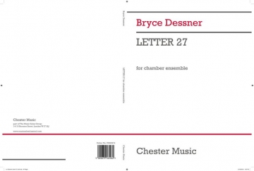 Bryce Dessner: Letter 27 (Score/Parts) Chamber Group Score and Parts