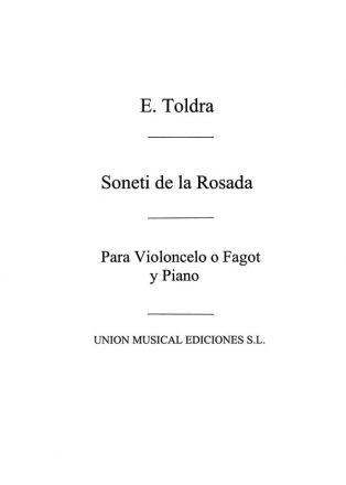 Soneti De La Rosada Cello und Klavier Buch