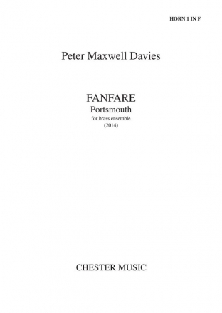 Peter Maxwell Davies: Fanfare, Portsmouth (Parts) Brass Ensemble Parts