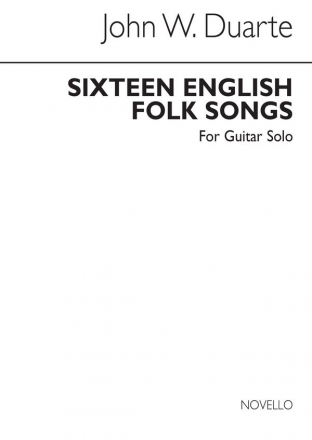 Sixteen English Folk Songs for Guitar Gitarre Buch