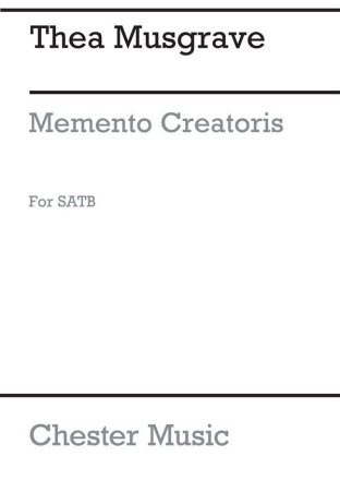 Thea Musgrave: Memento Creatoris SATB, Organ Accompaniment Vocal Score