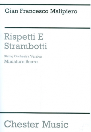 Rispetti e Strambotti for string orchestra (string quartet) study score