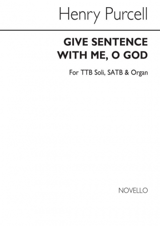 Henry Purcell, Give Sentence With Me Tenor Bass Voice SATB Chorpartitur