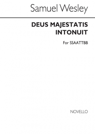 Samuel Wesley, Deus Majestatis Intonuit SATB String Orchestra Organ Accompaniment Buch