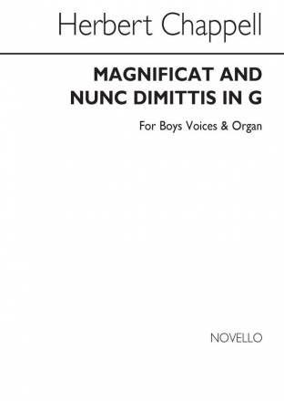 Magnificat And Nunc Dimittis In G for boys voices and organ vocal score