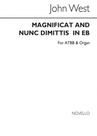 John West, Magnificat And Nunc Dimittis In Eb ATBB and Organ Chorpartitur