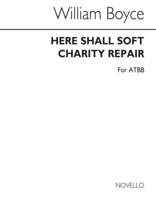 William Boyce, Here Shall Soft Charity Repair Atbb Men's Voices Chorpartitur