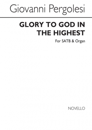 Giovanni Battista Pergolesi, Glory To God In The Highest SATB and Organ Chorpartitur