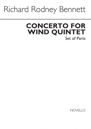 Richard Rodney Bennett, Concerto For Wind Quintet (Parts) Blserquintett Buch