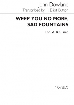 H. Elliot Button, Weep You No More Sad Fountains SATB and Piano Chorpartitur