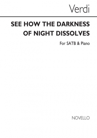 Verdi See How The Darkness SATB and Piano Chorpartitur