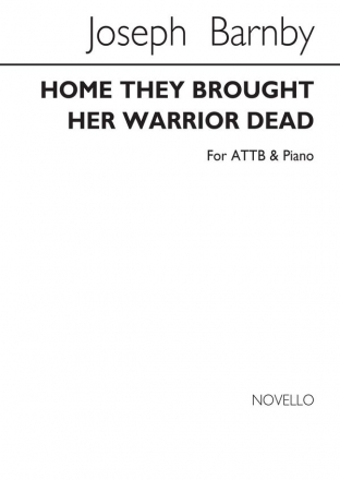 Sir Joseph Barnby, Home They Brought Her Warrior Dead Men's Choir and Piano Chorpartitur