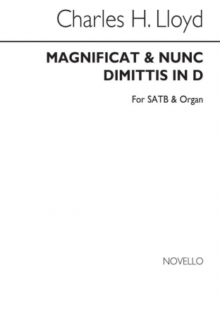 Charles Harford Lloyd, Magnificat And Nunc Dimittis In D SATB and Organ Chorpartitur