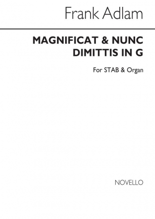 Frank Adlam, Magnificat And Nunc Dimittis In G SATB and Organ Chorpartitur