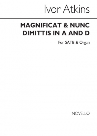 Ivor Atkins, I Magnificat In A And Nunc Dimittis In D SATB and Organ Chorpartitur