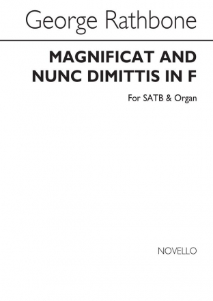 George Rathbone, Magnificat And Nunc Dimittis In F SATB and Organ Chorpartitur