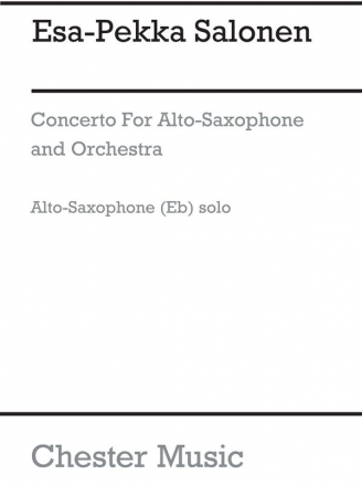 Esa-Pekka Salonen: Concerto For Alto Saxophone And Orchestra Alto Saxophone Instrumental Work