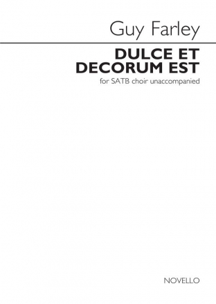 Dulce et Decorum est for mixed choir unaccompanied score