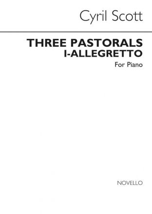 Cyril Scott, Three Pastorals (Movement No.1-allegretto) Piano  Buch