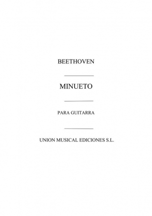 Ludwig van Beethoven, Minueto (Calatayud) Guitar Gitarre Buch